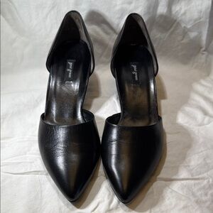 Paul Green “Julia” Black leather d’orsay pumps